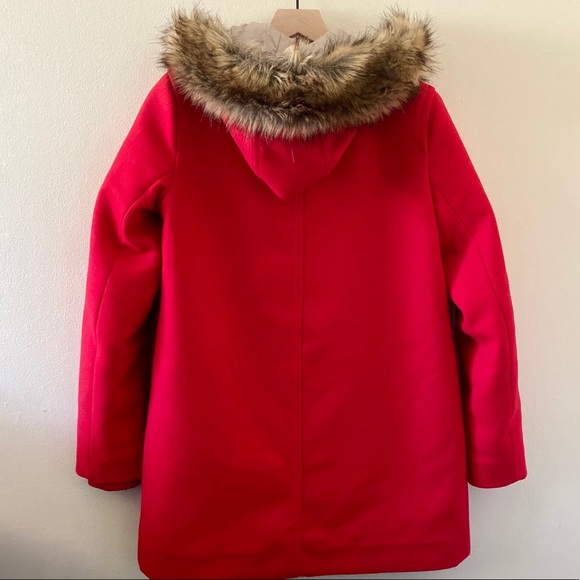 Abercrombie & Fitch Red Heritage Wool Parka Coat - Picture 2 of 10